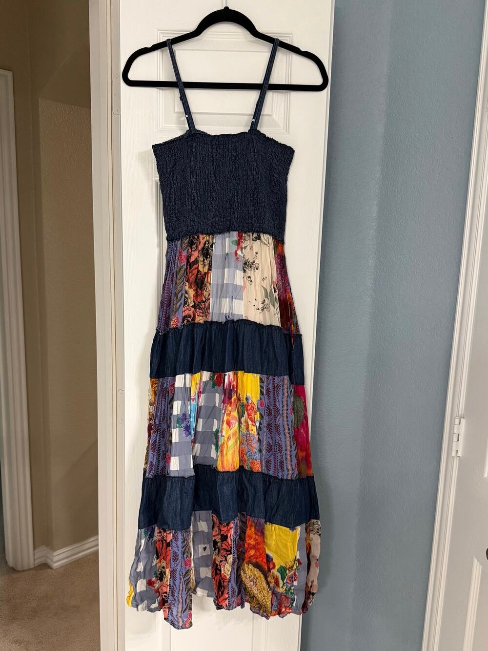 Young Threads Boutique Patchwork Maxi Dress
